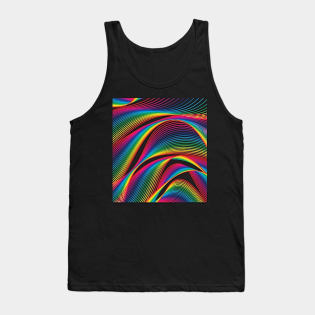 Multicolor Lines Tank Top by Schadow-Studio